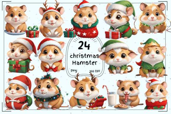 Christmas Hamster Clipart: A Designer's Festive Toolkit