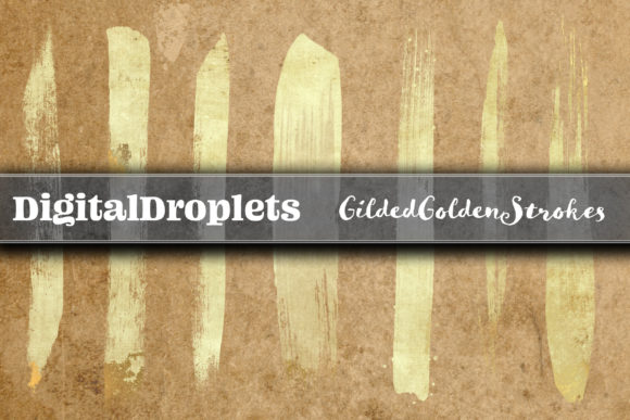 Elevate Your Designs with Gilded Golden Brush Strokes