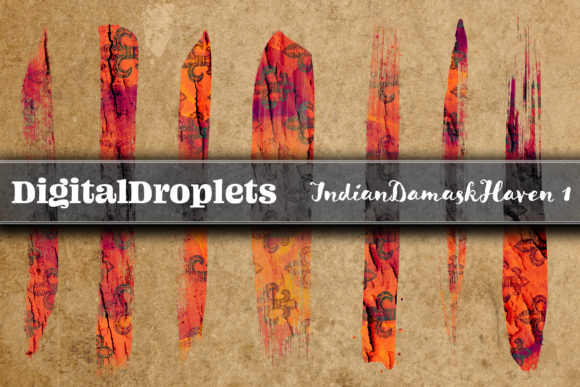 Elevate Your Designs with Indian Damask Brush Strokes