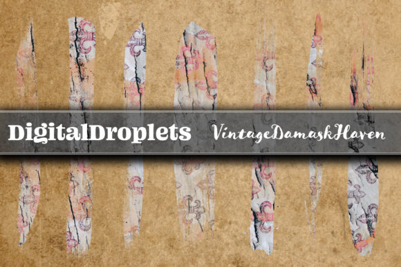 Elevate Your Designs with Vintage Damask Haven Brush Strokes