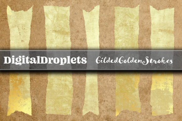 Gilded Golden Washi Tapes: 20 Free Design Assets for Creative Projects