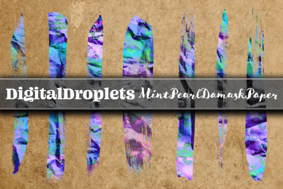 MintPearl Damask Brush Strokes: Free Design Elements