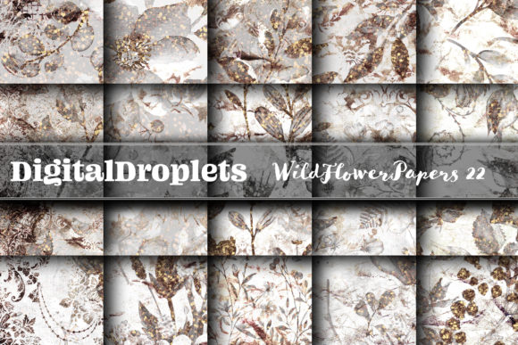 Wild Flowers Papers Vol. 22 | Collection: Gothic Texture for Modern Design